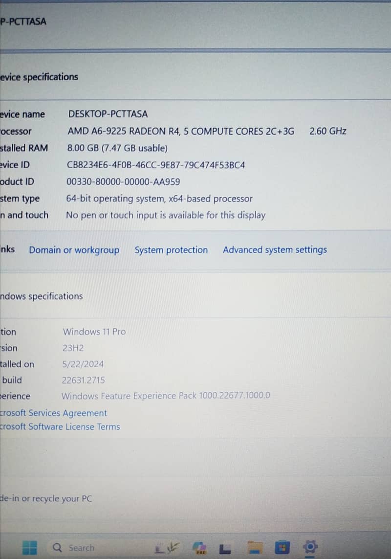 Lenovo A6 9000 series CPU 8GB DDR4-RAM 256GB SSD 15.6" 1920x1080p LED 1