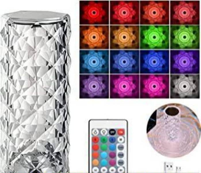 Rechargeable Diamond Crystal Table Lamp 1