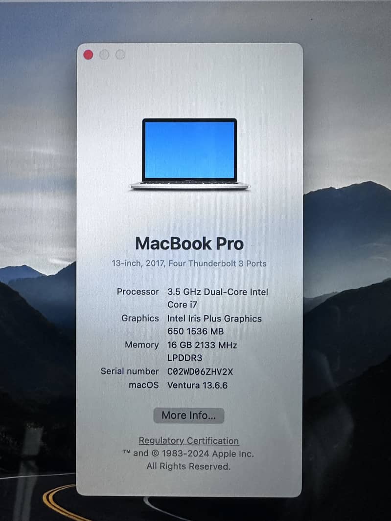 Apple Macbook Pro 1TB Late 2017 2