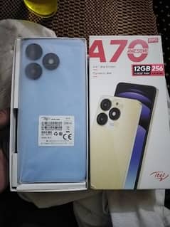 itel A70 pro 4+8=12/256 GB brand new phone box open full warranty.