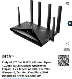 cudy new 4G LTE Cat 18 wifi 6 router 0