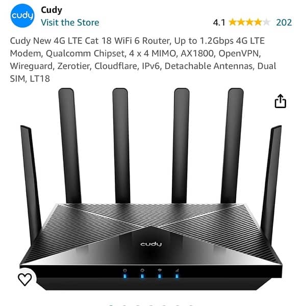 cudy new 4G LTE Cat 18 wifi 6 router 1