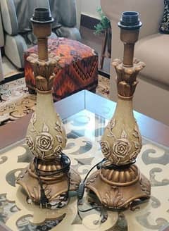 Side table lamps pair for sale