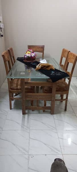 6 persons Dining Table with Chairs 2