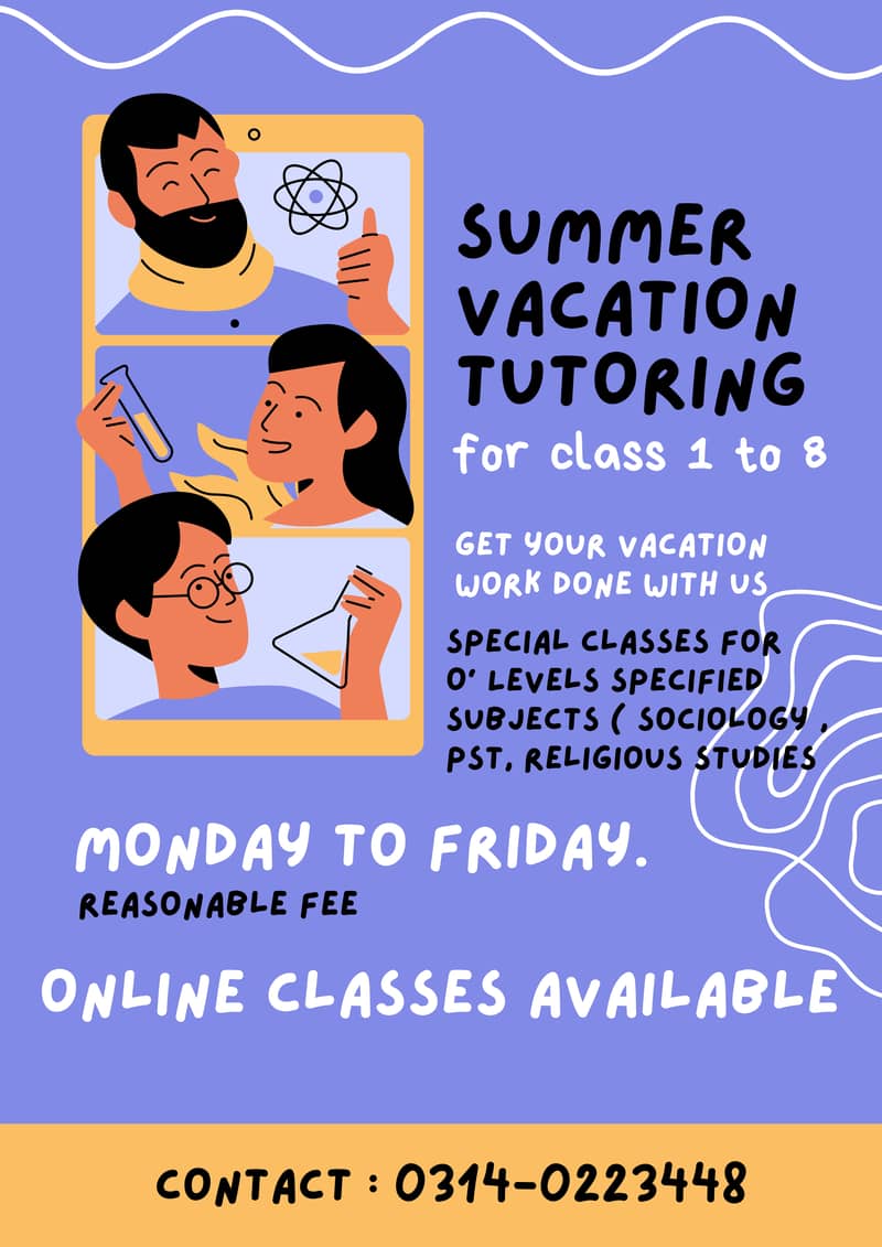 Home Tutor Available For Summer Vacation 0