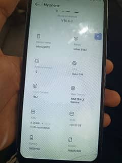 Infinix note 12 6 ram 128 rom box charger all available pannel changed