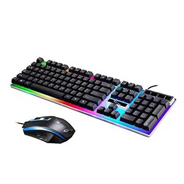 G21B Gaming Keyboard and mouse Combo Wired RGB White/Black 3