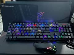 Teamwolf Mechanical Keyboard RGB 104 Keys Blue Switches Programmable