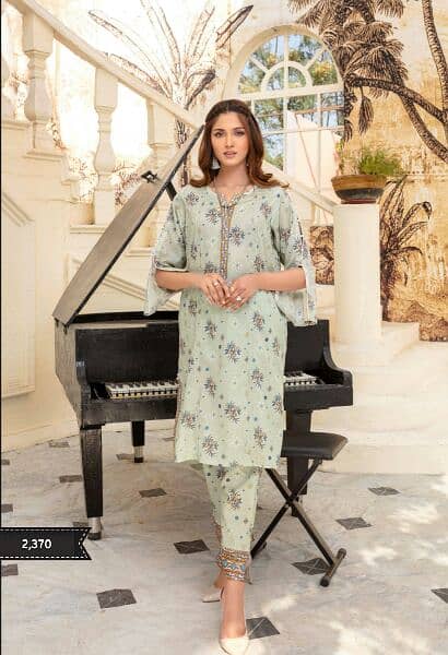 Summer lawn collection for women 3 and 2 piece unstitched suits 3
