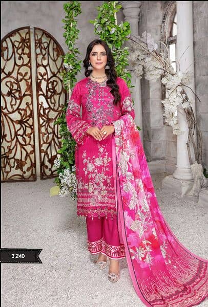 Summer lawn collection for women 3 and 2 piece unstitched suits 6