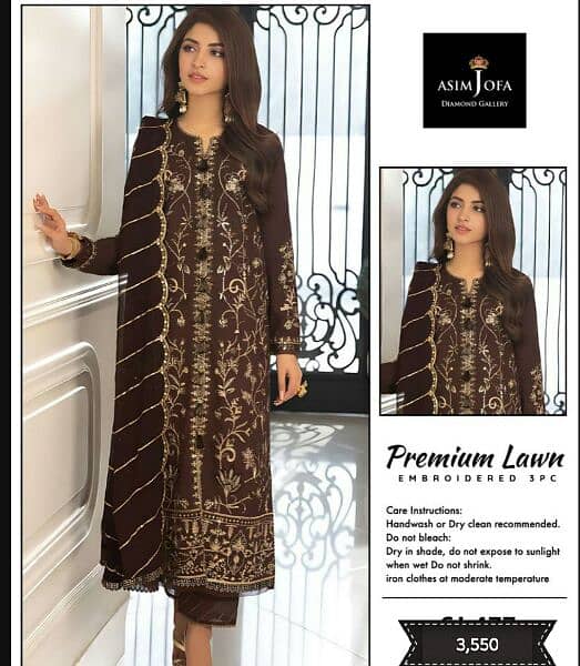 Summer lawn collection for women 3 and 2 piece unstitched suits 17