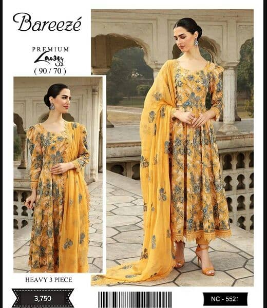 Summer lawn collection for women 3 and 2 piece unstitched suits 19