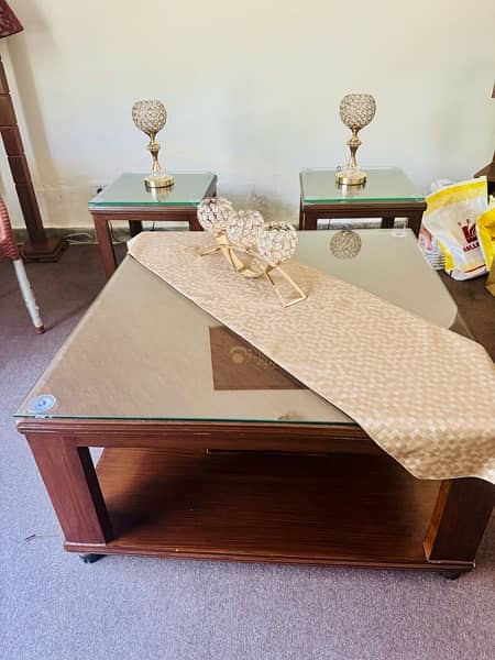 orignal wood centre table set  - urgent sale 5