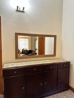Pure wood Console and Mirror