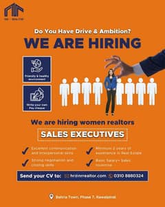 we are hiring  
Male and female sales executive
