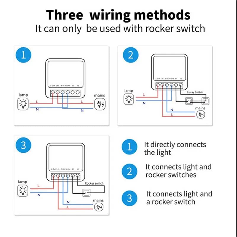 Wifi Smart Switch DIY Light Mini Switches 2 Way Control Wireless Smart 2