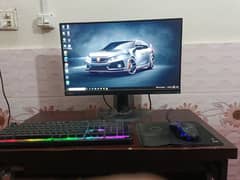 gaming PC with 24 inch LCD border less