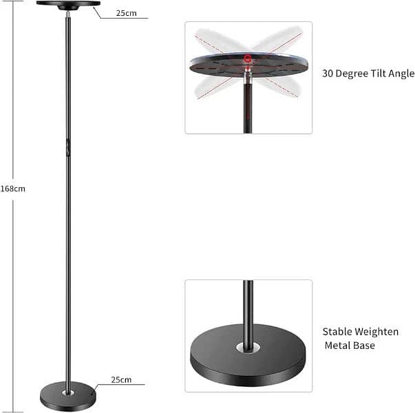 Bomcosy Led Floor Lamps Modern Corner Energy Saving Standing Lamp 4