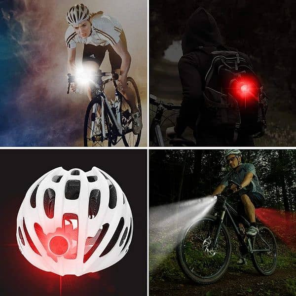 Defurhome Bike Light Set, Super Bright USB Rechargeable Bicycle Lights 5