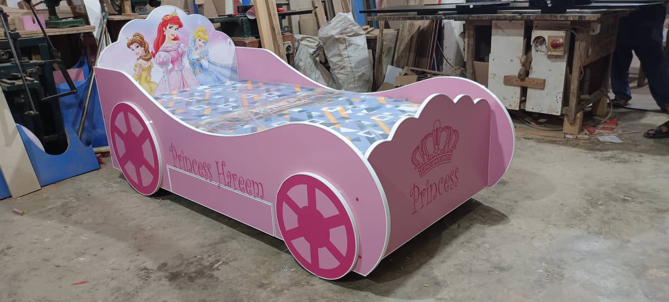 Girls Car Bed for Bedroom Sale in Pakistan 2