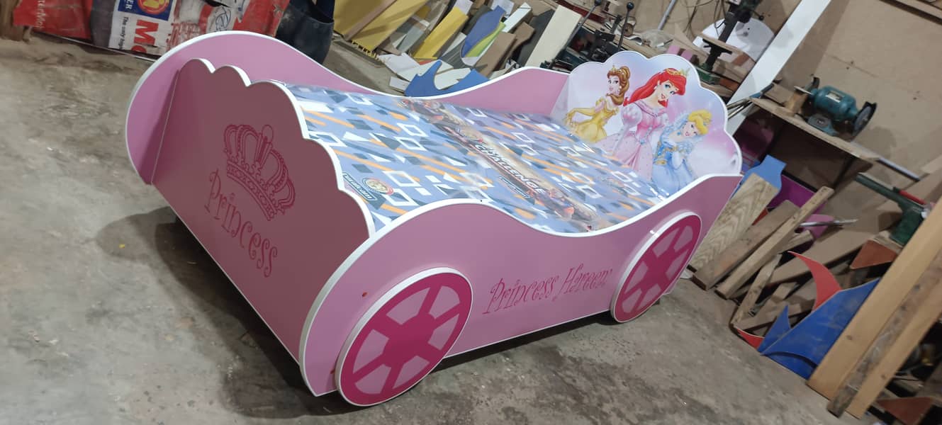 Girls Car Bed for Bedroom Sale in Pakistan 3