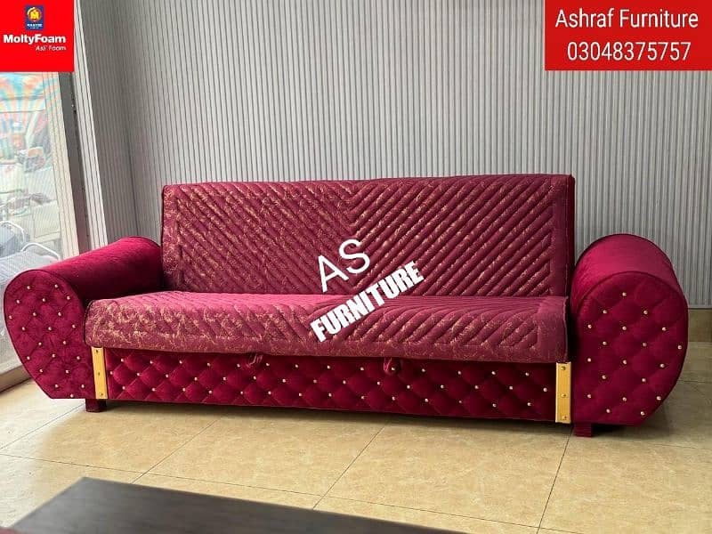 Molty| Sofa Combed|Chair set |Stool| L Shape |Sofa|Double Sofa Cum bed 16