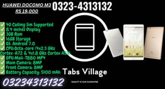 Huaei M3 MediaPad 4G calling 3GB/16GB 1 year warranty and accessries