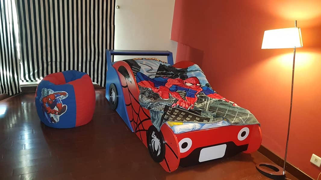 Boys Car Bed for Bedroom, Kids Single Beds Sale in Pakistan 0