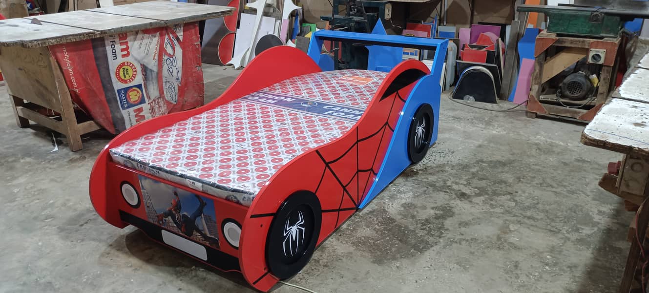 Boys Car Bed for Bedroom, Kids Single Beds Sale in Pakistan 3