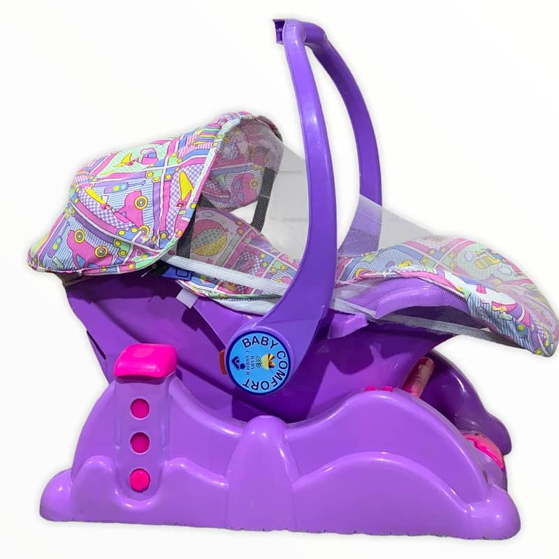 Mama Love Multi-Functional Baby Swing 3-in-1 Carry Cot in Purple 2