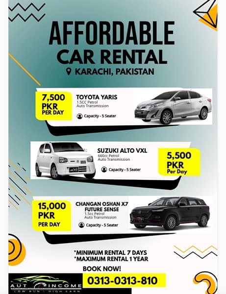 Rent a Car Services Montly/Yearly basis for Office Employees 6
