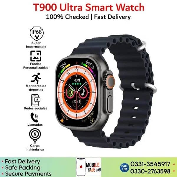 T-900 ultra 2 smart watch with wireless charger 3