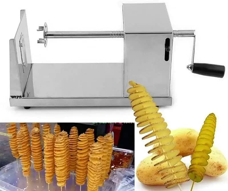 fans spiral steel blades Commerial aloo Fries Potato Chips cutter 14