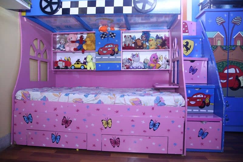 bunker bed  and cupboard for kids 1