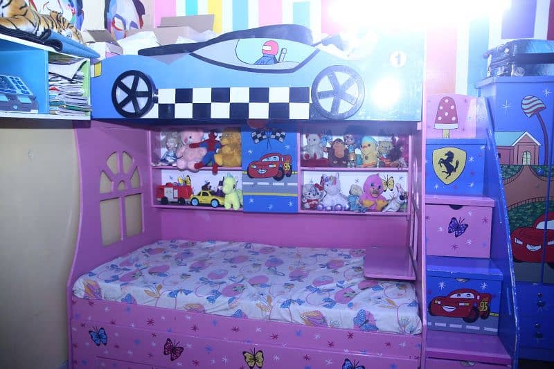 bunker bed  and cupboard for kids 2