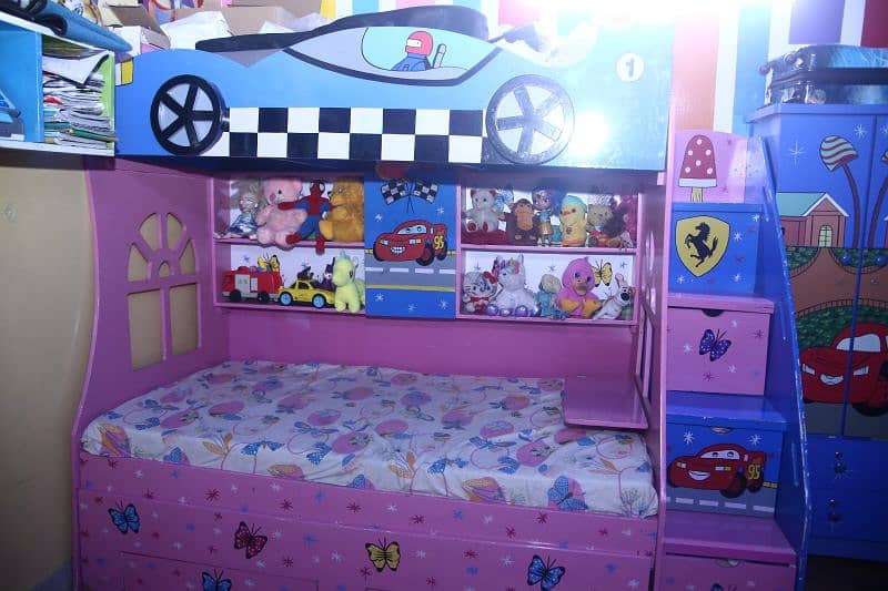 bunker bed  and cupboard for kids 6