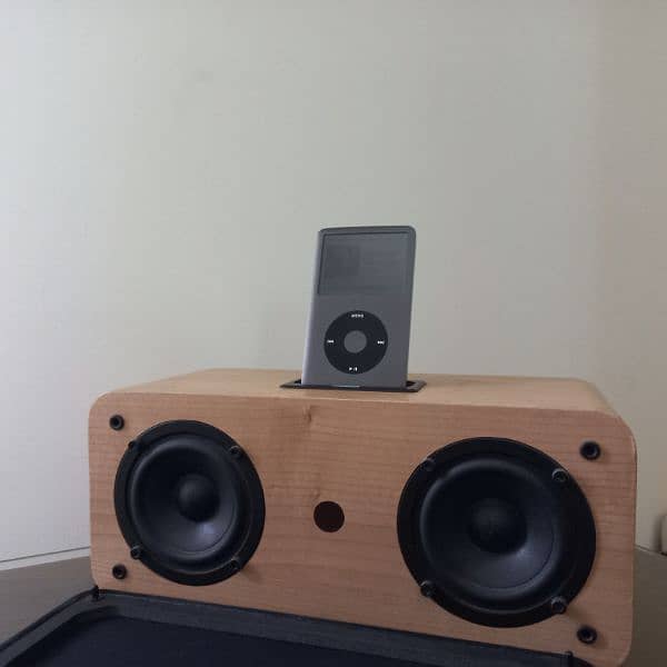 Acoustic Solutions Wooden Home Speaker with iPod Dock/Aux 1