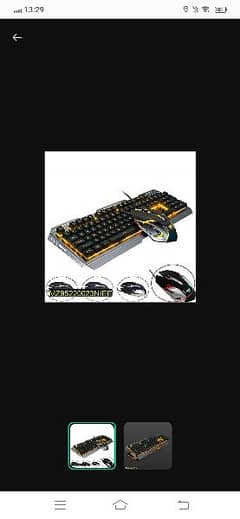 LED Light Gaming Keyboard and Mouse Set