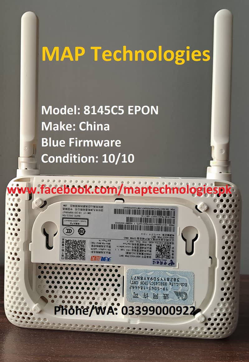Fiber Router 8145C5 Blue Frimware, 5dbi Antenna, Condition 10/10 2