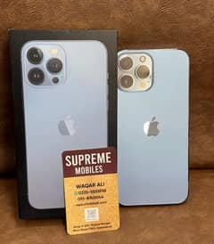 iPhone 13 Pro Max 256gn PTA Approved Sierra Blue LLA MODEL with Box