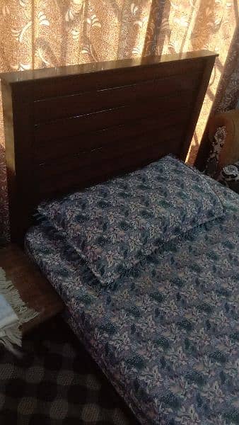 Single bed with new daimond 6 inches medicated mattress 2