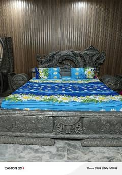Fiber Bed with dressing and side tables