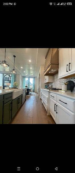 Glass paper/frosted paper/kitchen cabinets/gypsum ceiling/wooden floor 12
