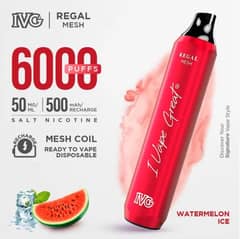 Ivg Regal Disposable Vape 6000 Puffs with Different Flavours 0