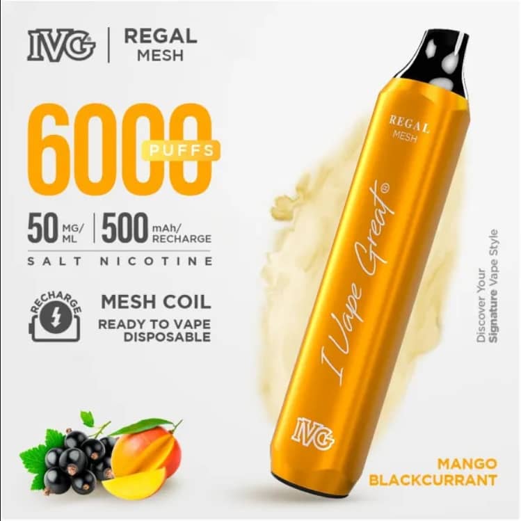 Ivg Regal Disposable Vape 6000 Puffs with Different Flavours 1