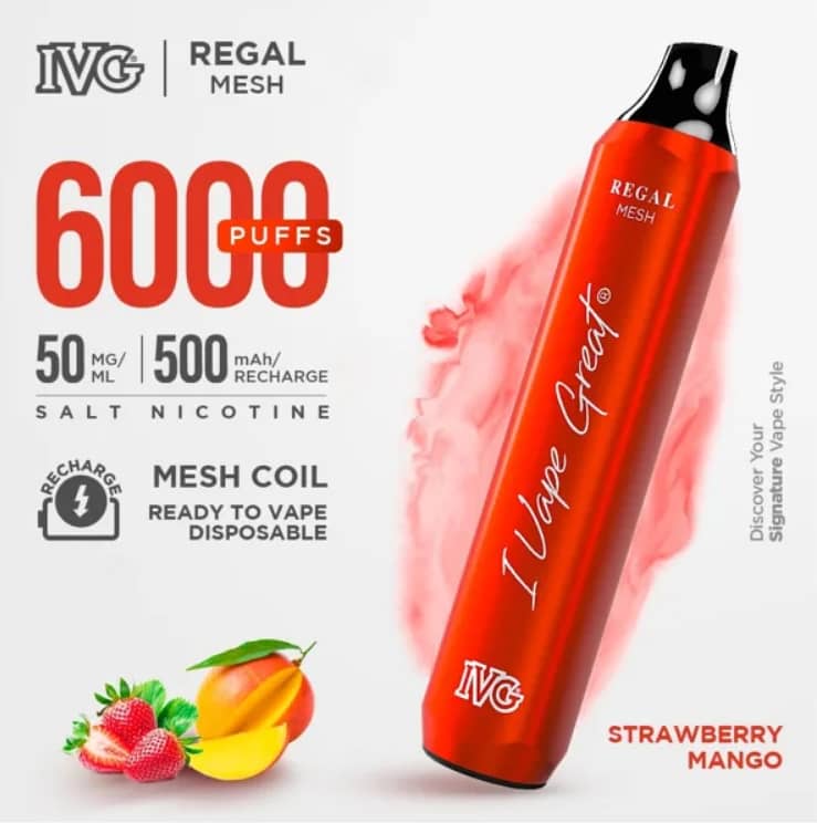 Ivg Regal Disposable Vape 6000 Puffs with Different Flavours 3