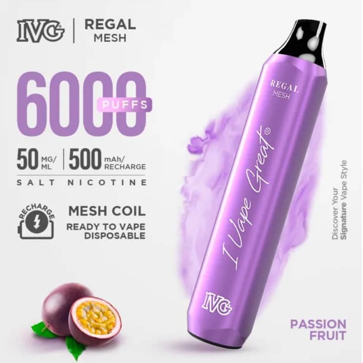 Ivg Regal Disposable Vape 6000 Puffs with Different Flavours 4