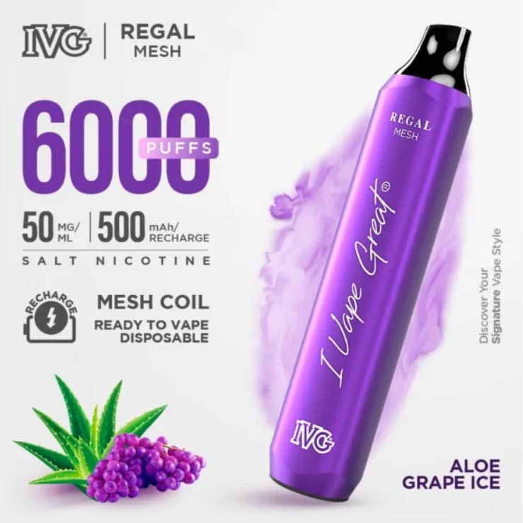 Ivg Regal Disposable Vape 6000 Puffs with Different Flavours 6