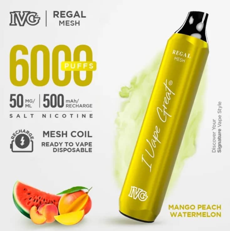 Ivg Regal Disposable Vape 6000 Puffs with Different Flavours 7