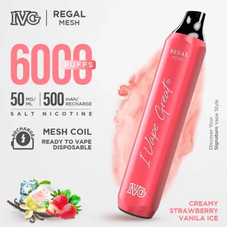 Ivg Regal Disposable Vape 6000 Puffs with Different Flavours 10